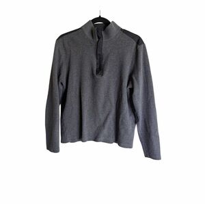 Hugo Boss Men's Gray Quarter-Zip Knit Sweater M